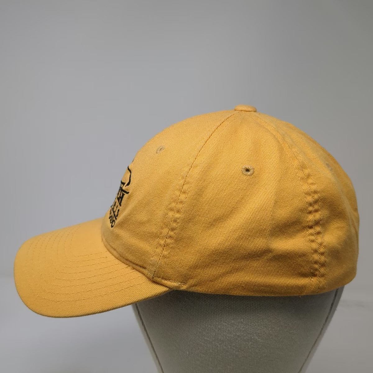 Flexfit Baseball Cap Yellow One Size Fitted Gorsuch Outfitters Vail Fish Hat