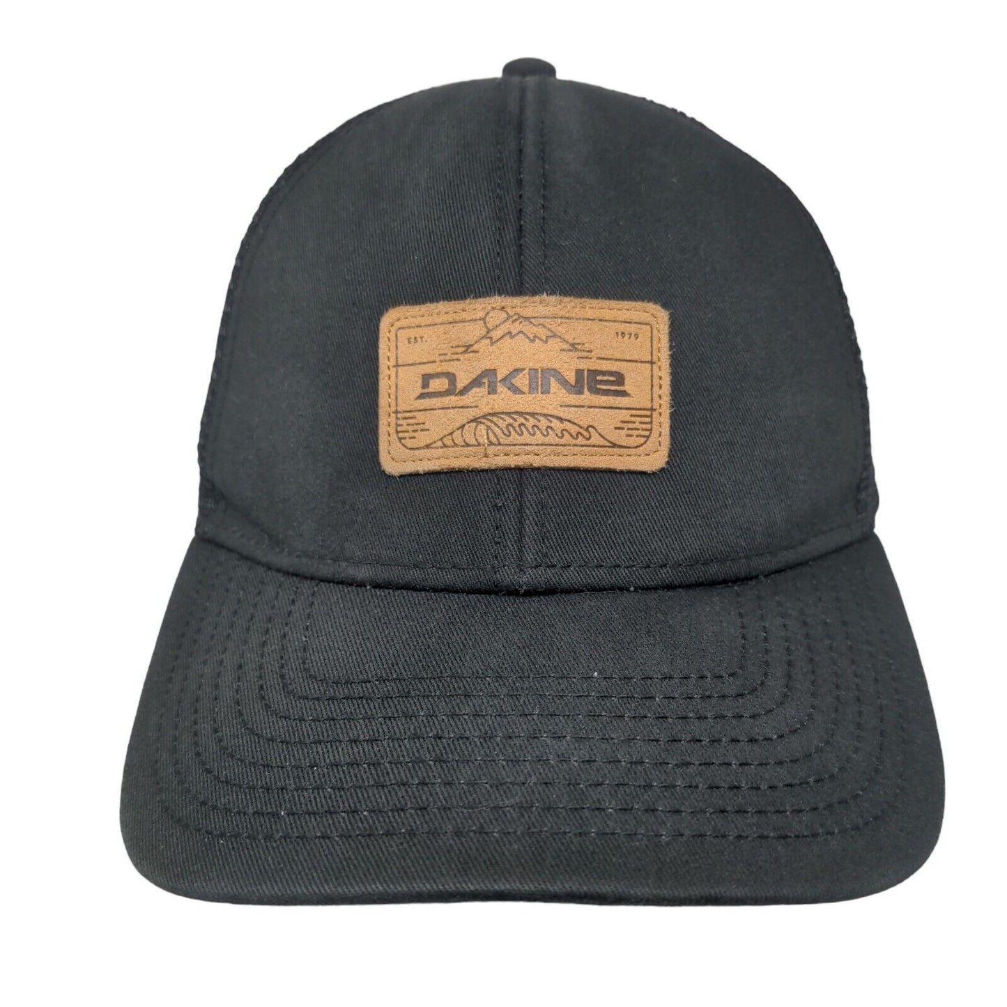 Dakine Snapback Trucker Hat Black One Size Adjustable Mesh Back 6 Panel