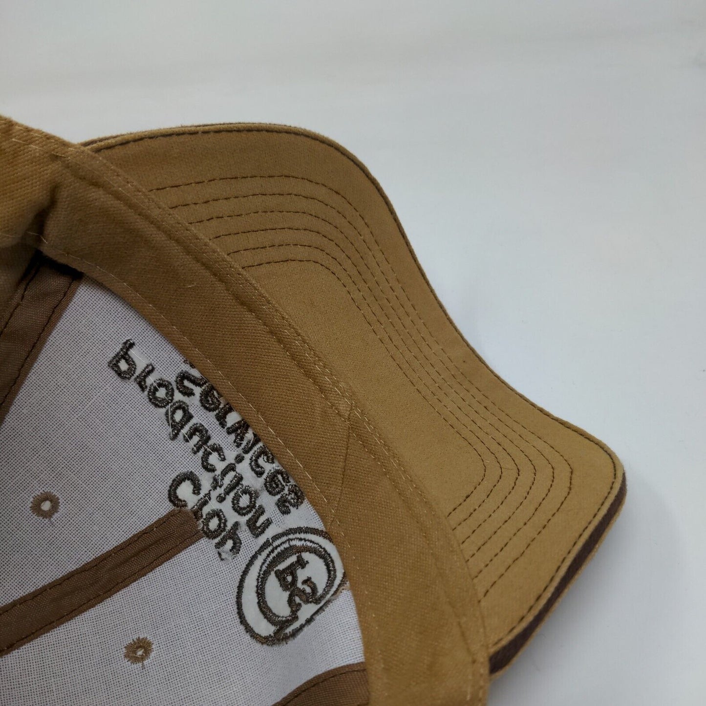 Crop Production Services Strapback Hat Tan One Size Embroidered 6 Panel