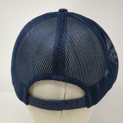 Trucker Hat Blue Meaner Than A Junk Yard Dog Mesh Back Snapback Vintage