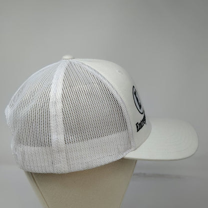 Yupoong White Trucker Hat One Size Entrepreneur Embroidered Mesh Back Snapback