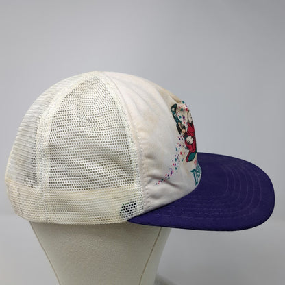 New Era Trucker Hat White Vintage Disneyland 35 Years Sorcerer Mickey Snapback