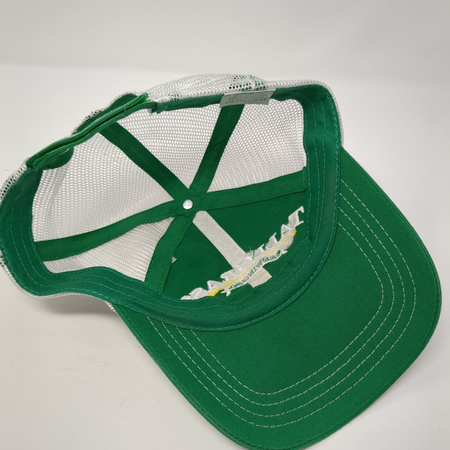 Tallgrass Brewing Co Strapback Trucker Hat Green One Size Mesh Back