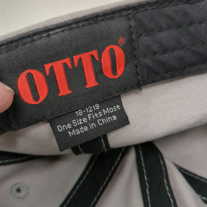 Otto Baseball Cap Gray One Size Alani Nu Logo Cotton Slideback Buckle Curved Hat