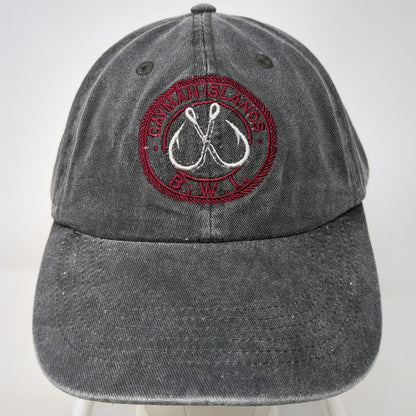 DK Embroidery Baseball Cap Gray One Size Cayman Islands Fishing Hooks BWI Hat
