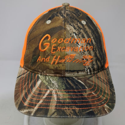 Kati Baseball Cap Orange Camo One Size Goodman Excavation Hauling Mesh Hat