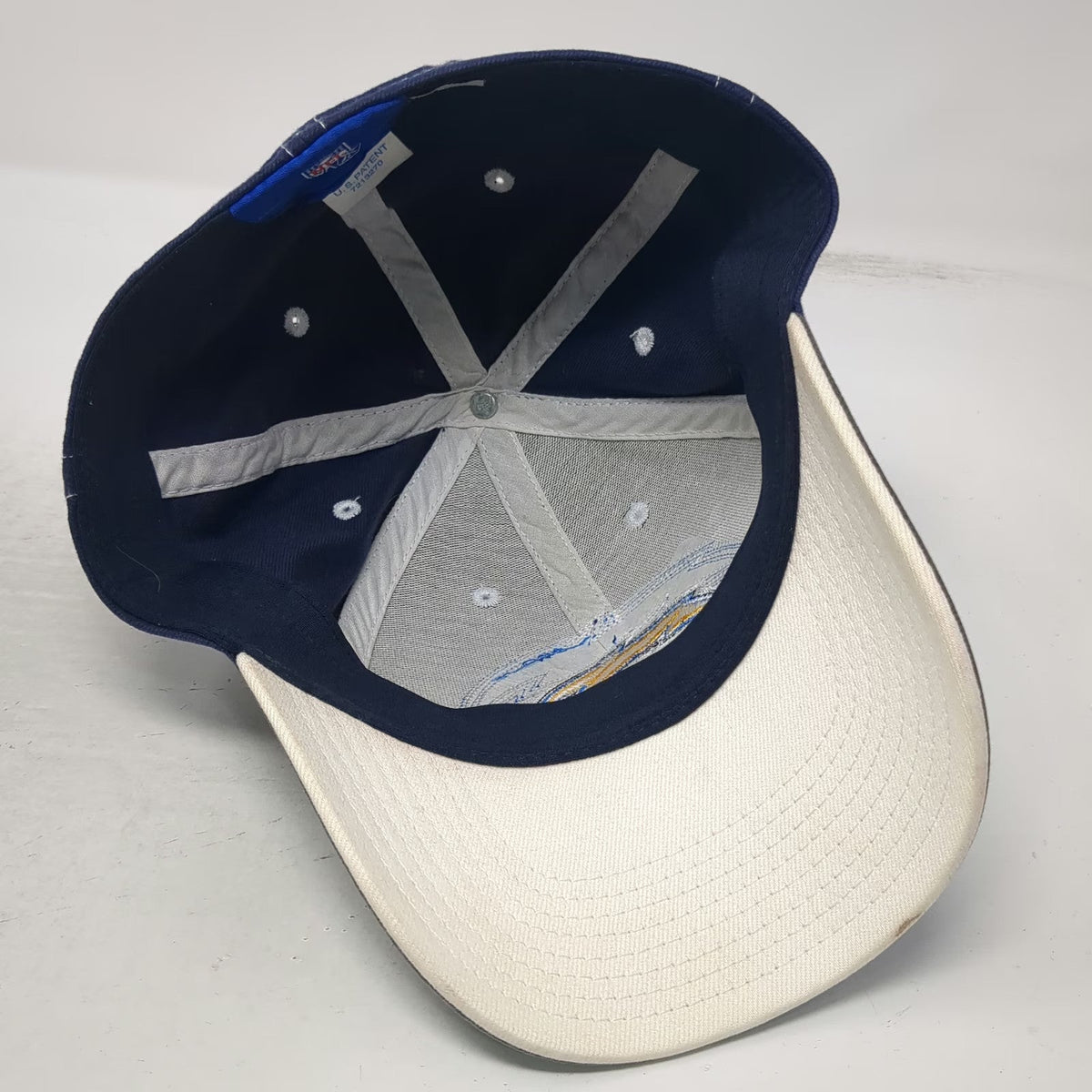 Reebok NFL Chargers Cap Gray Blue L Stretch Fit Embroidered Contrast Stitching