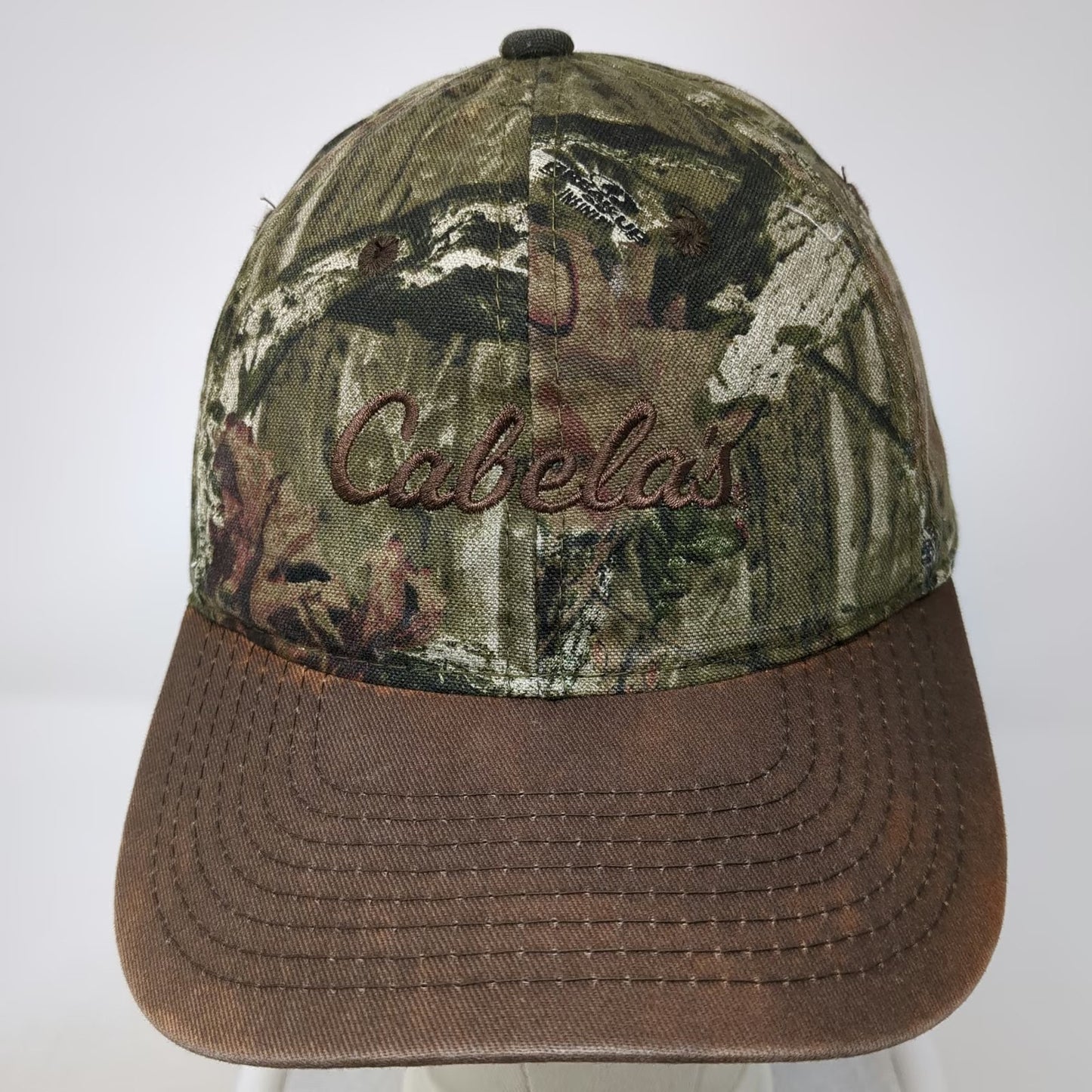 Cabela's Baseball Cap Green Brown Camo One Size Strapback Embroidered Hat