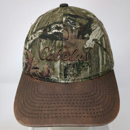 Cabela's Baseball Cap Green Brown Camo One Size Strapback Embroidered Hat