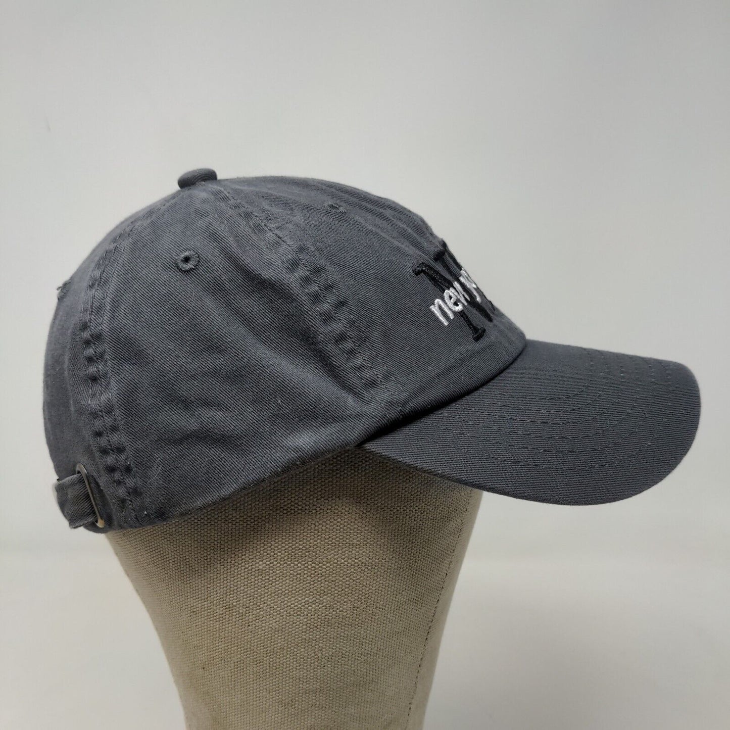 E by Elidan Men's Slideback Hat Gray Embroidered New York City Logo Cotton