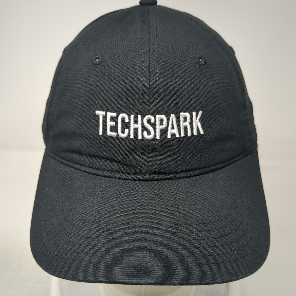 Microsoft TechSpark Baseball Cap Black One Size Cotton Slideback Hat Embroidery