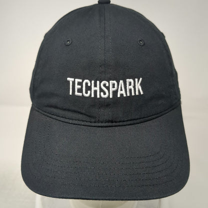 Microsoft TechSpark Baseball Cap Black One Size Cotton Slideback Hat Embroidery