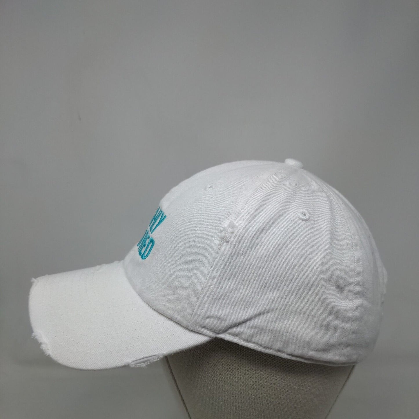 Highly Favored Slideback Hat White One Size Adjustable Embroidered KB ETHOS