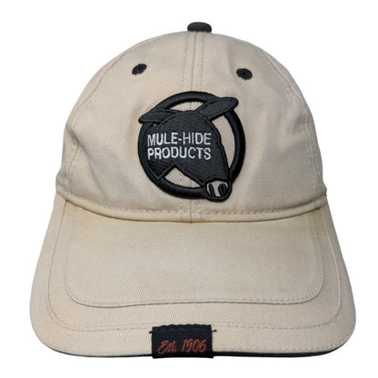 Mule-Hide Products Est. 1906 Strapback Hat Tan One Size Embroidered Logo