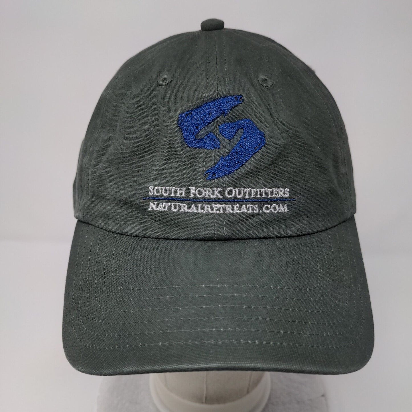 South Fork Outfitters Natural Retreats.Com Slideback Hat Gray OSFA Simms Cotton