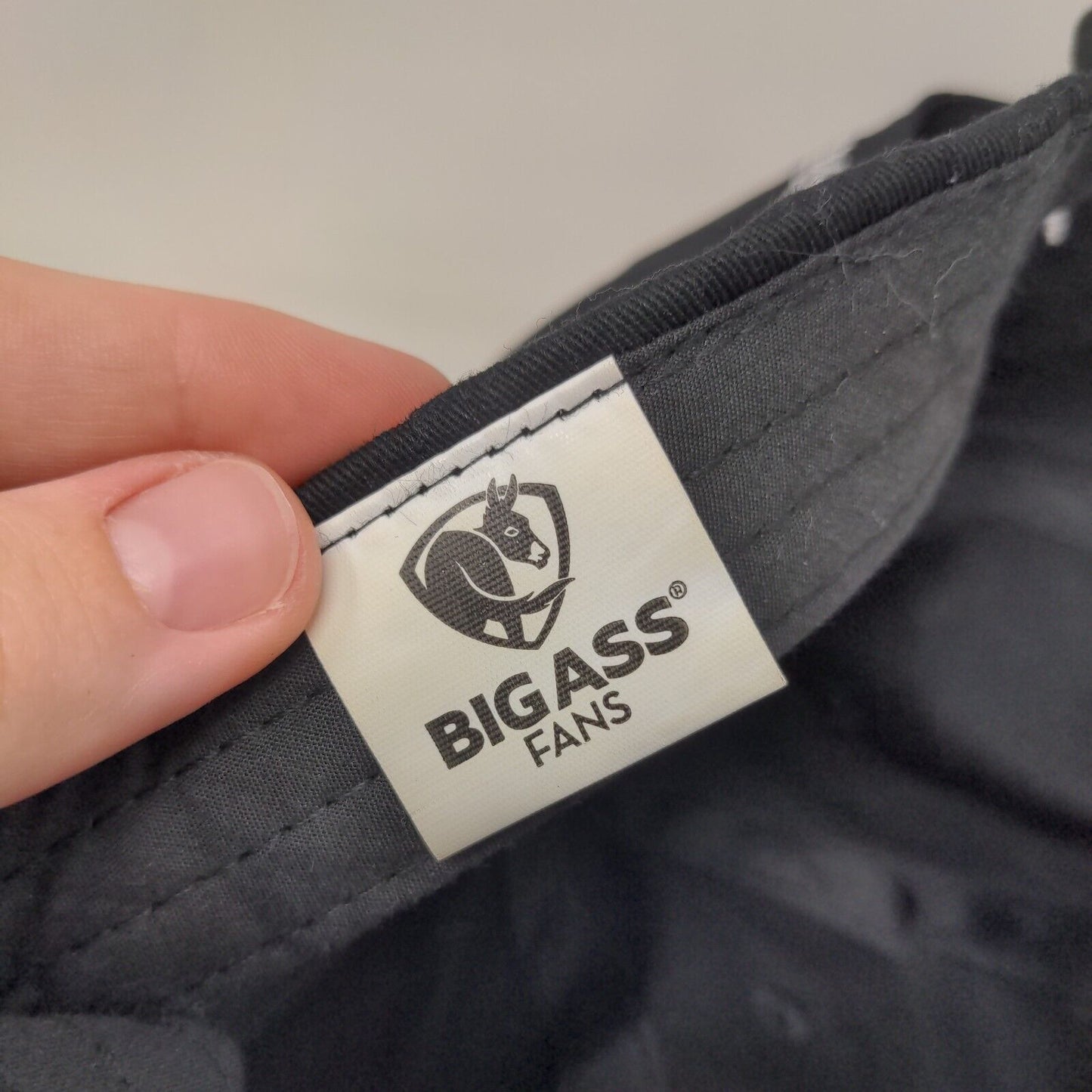 BIG ASS Fans Slideback Hat Black OSFM Adjustable Embroidered 6 Panel Cotton