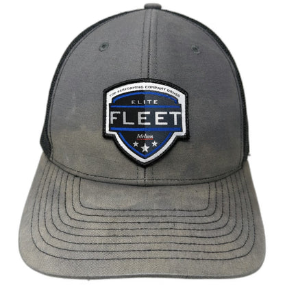 Richardson Trucker Hat Gray OSFM Elite Fleet Melton Driver Mesh Back Snapback