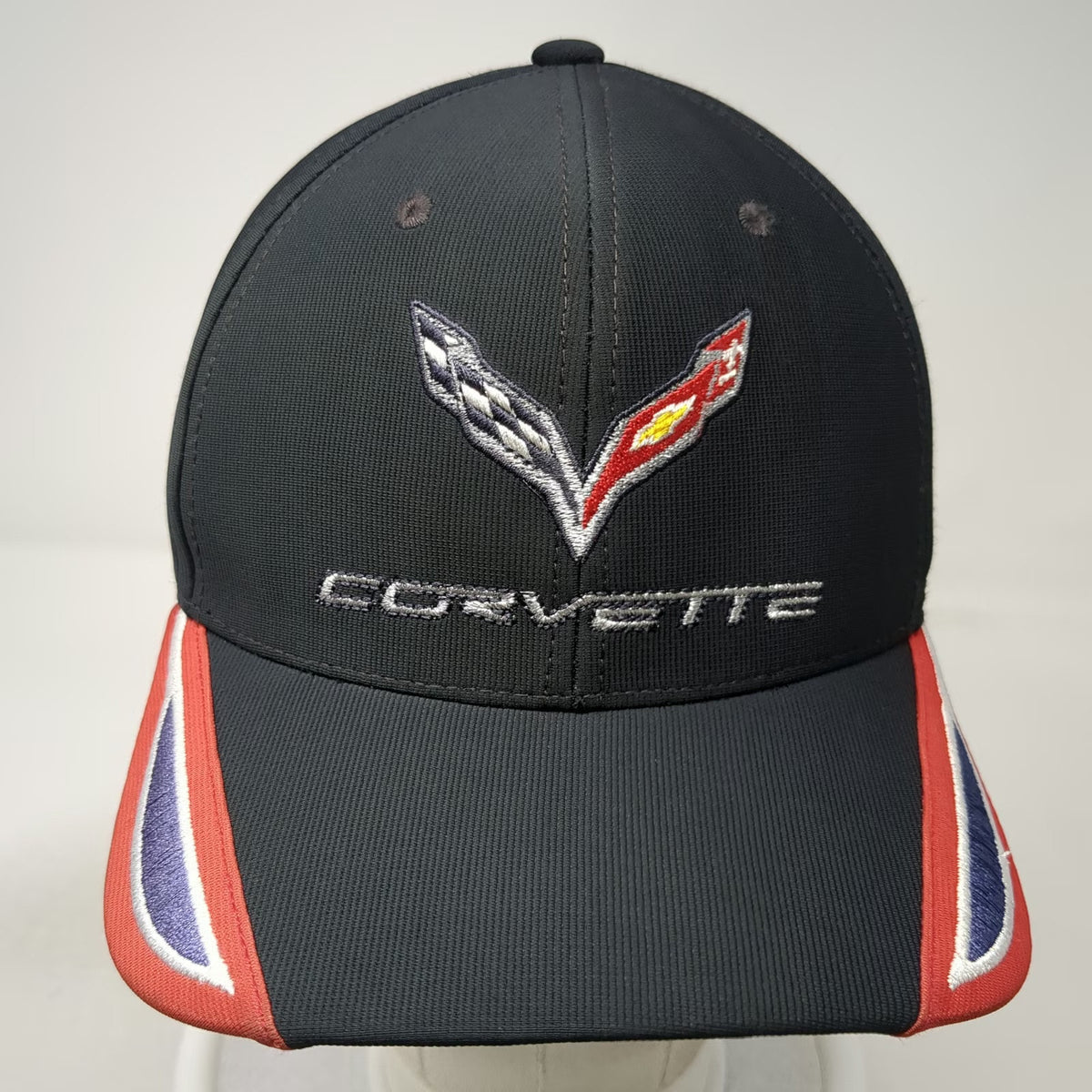 Concept One Corvette Logo Baseball Cap Black One Size Fitted Hat Embroidered GM