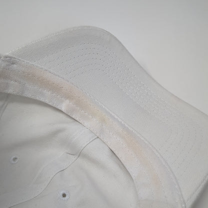 Eckos Slideback Baseball Cap White One Size Adjustable Vented Holes Blank