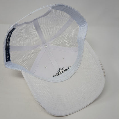 Ardea Country Club Snapback Trucker Hat White OS Classic Fit Mesh Back Ahead