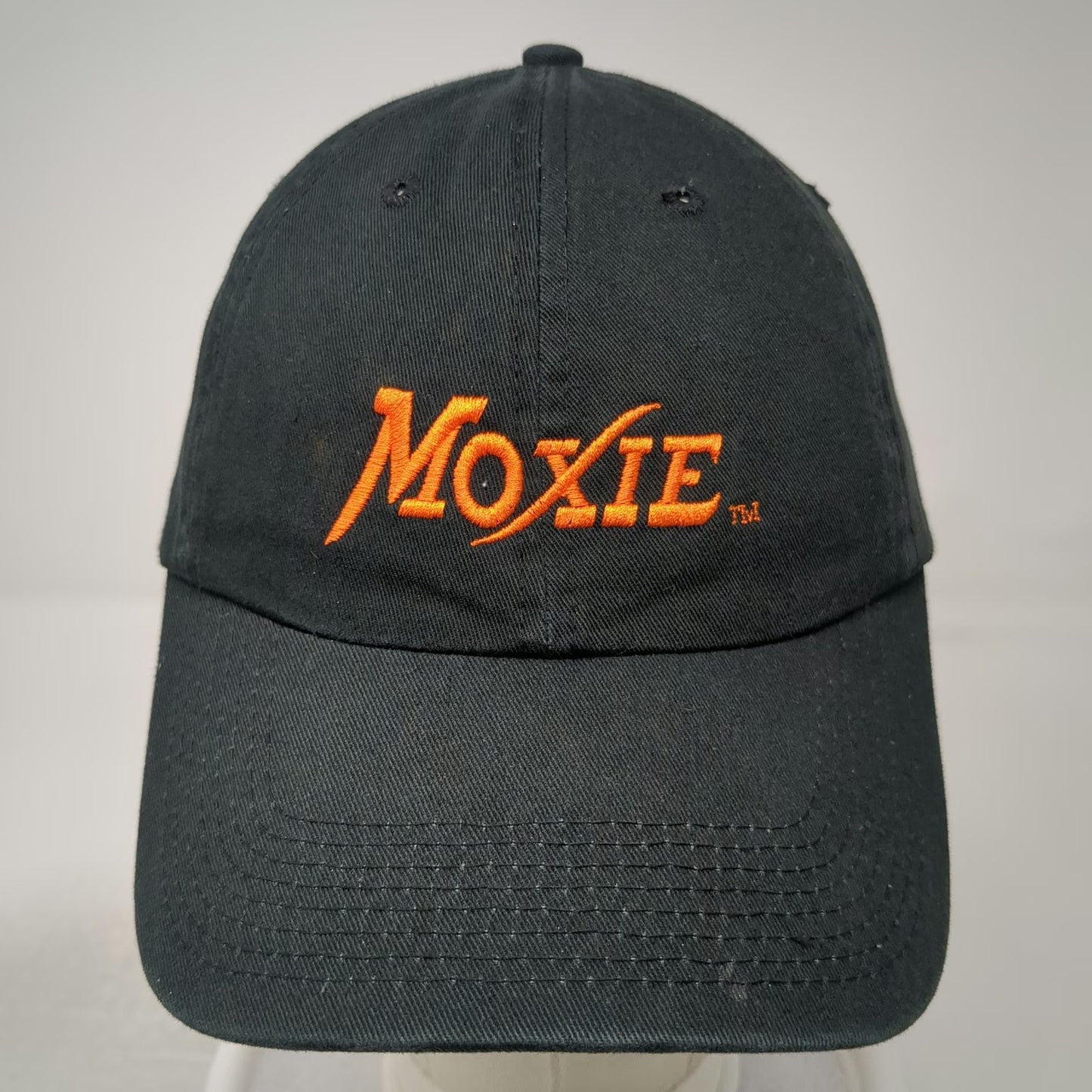 Fahrenheit Baseball Cap Black OS Embroidered Moxie Logo Hat Slideback Cotton