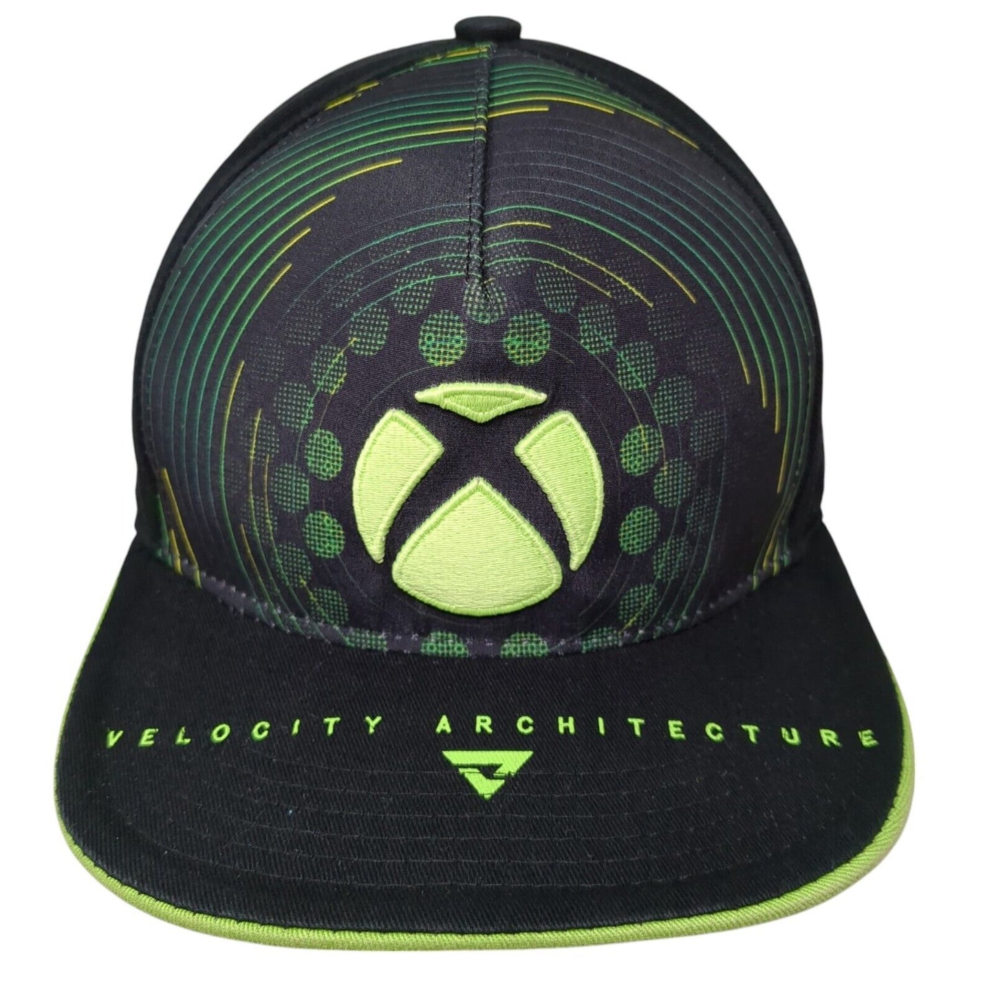 Velocity Architecture Snapback Hat Black One Size Adjustable Embroidered XBOX