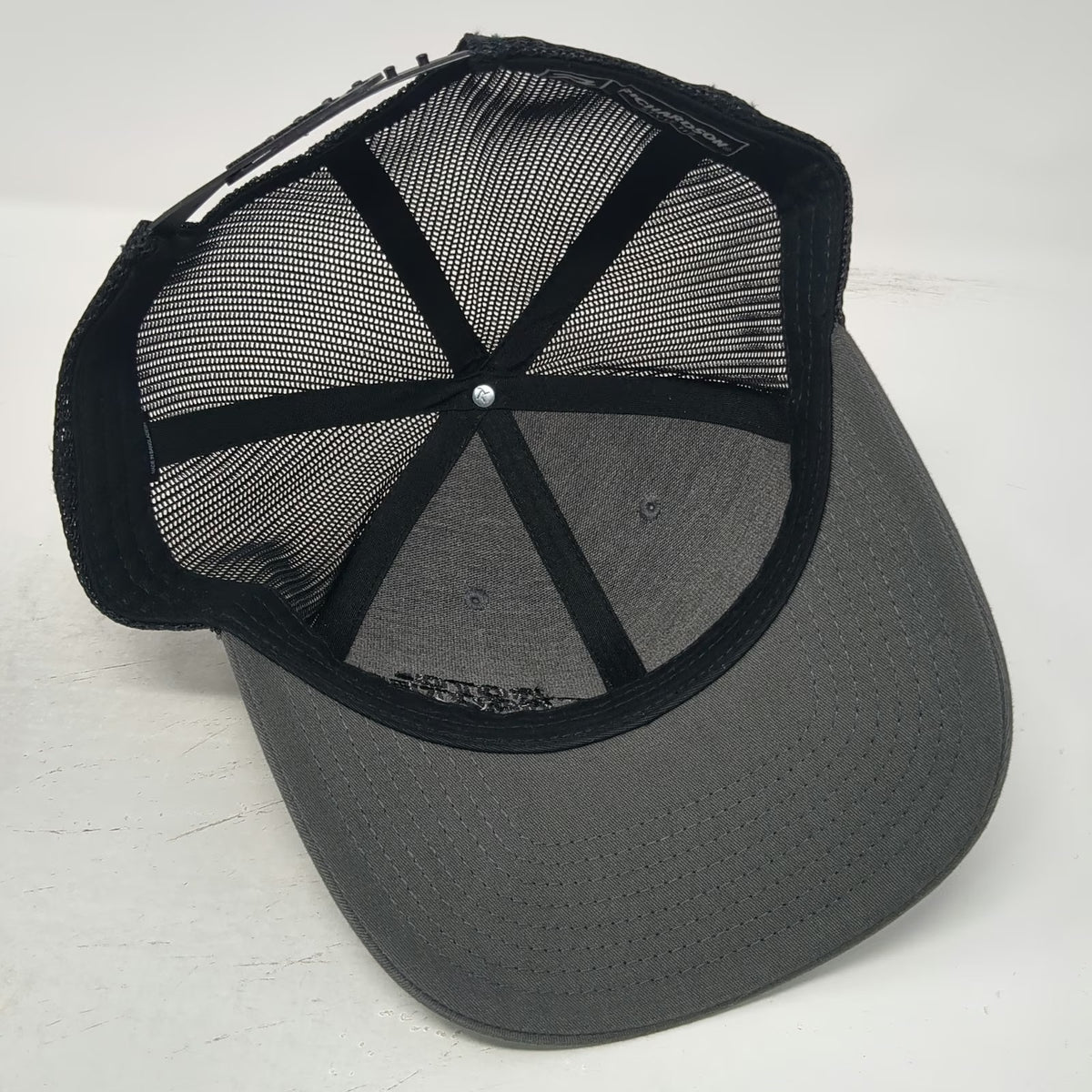Richardson Trucker Hat Gray Black One Size Roto-Rooter Plumbers Snapback Mesh