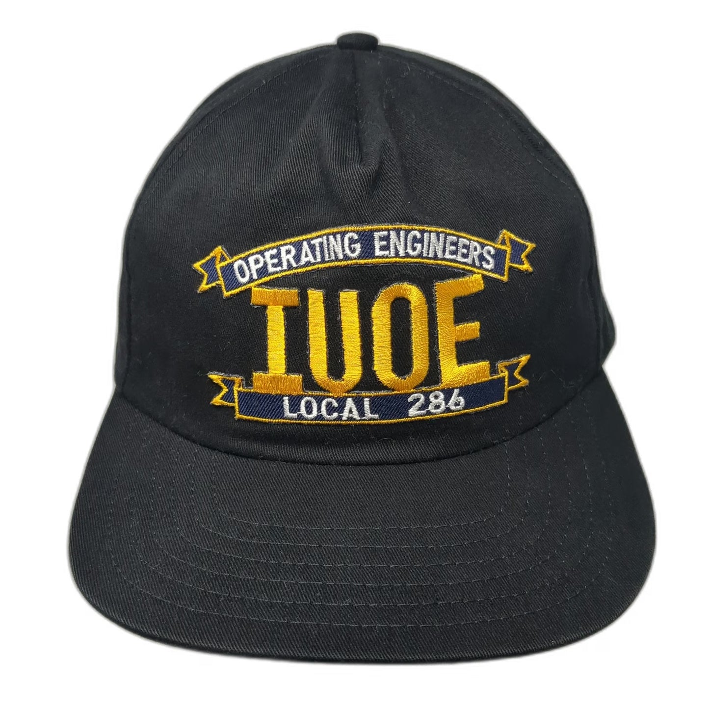 American Screen Printing 5 Panel Black One Size IUOE Local 286 Snapback Hat