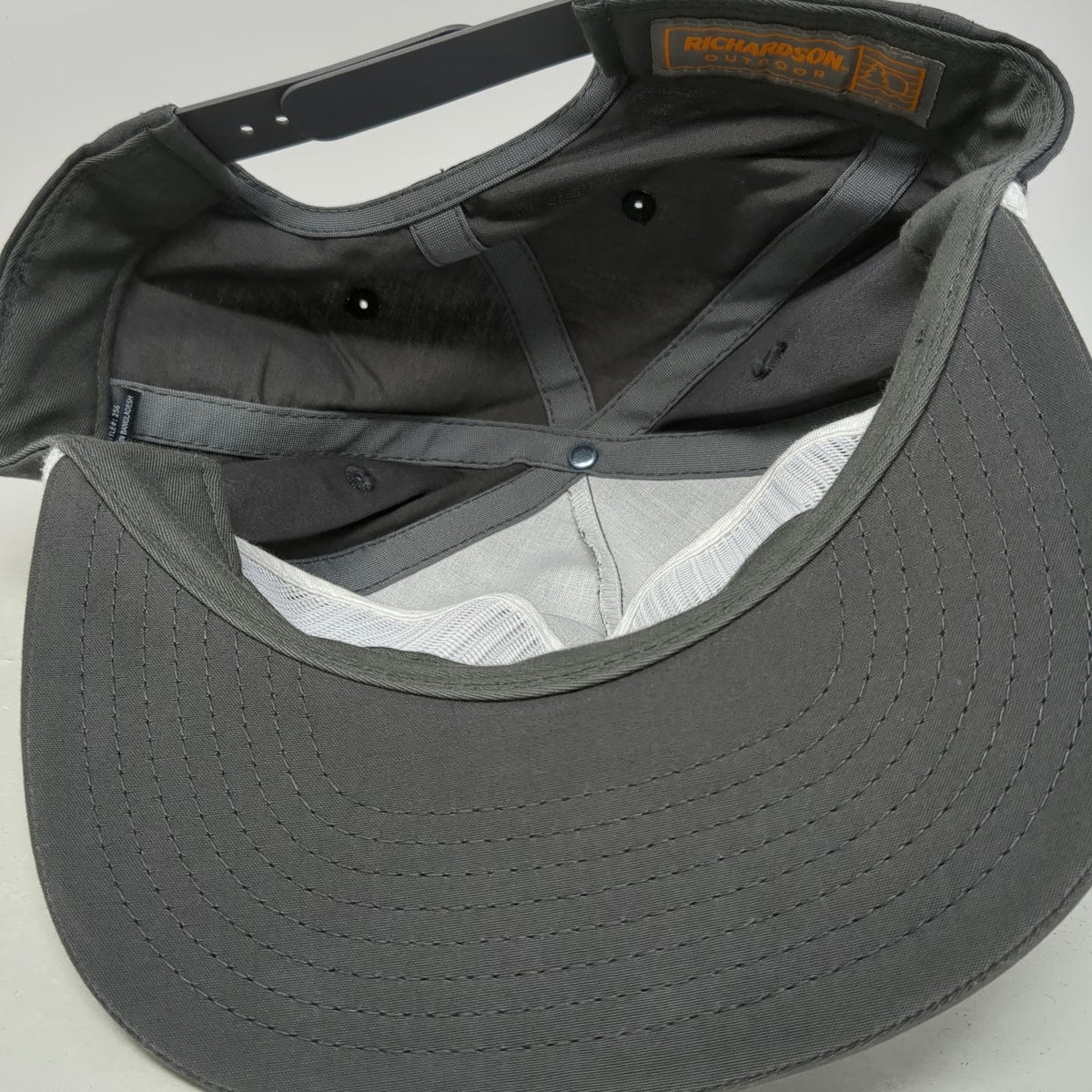 Richardson 5 Panel Gray Hat One Size Rope Brundage Mountain Patch Snapback