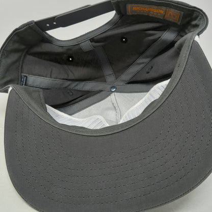 Richardson 5 Panel Gray Hat One Size Rope Brundage Mountain Patch Snapback