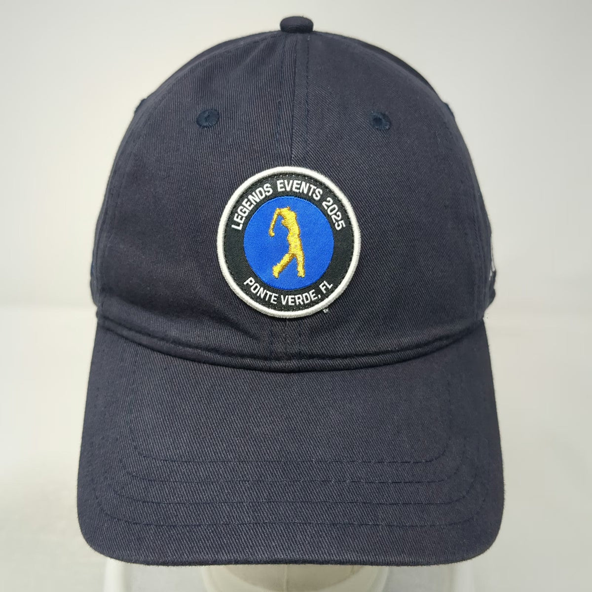 Pukka Baseball Cap Blue OS Leather Slideback Golf Patch Ponte Vedra FL 2025 Hat