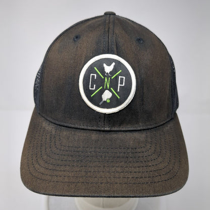 CNP Snapback Trucker Hat Black One Size Adjustable Embroidered Mesh Richardson