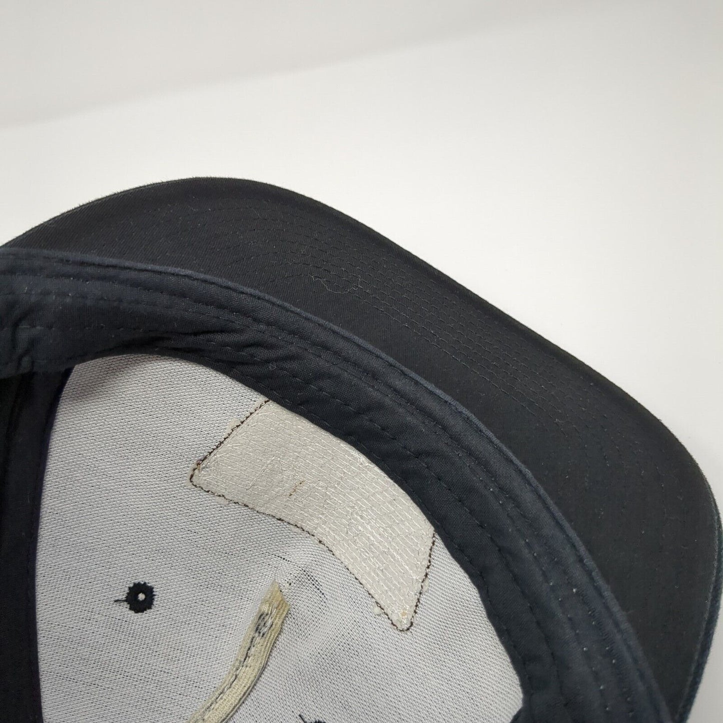 VANS Since 1996 Snapback Hat Black OS Adjustable Leather Patch 6 Panel Starter