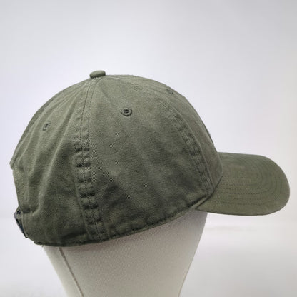 Adidas Baseball Cap Green One Size Adjustable Embroidered Logo Cotton Sport Hat
