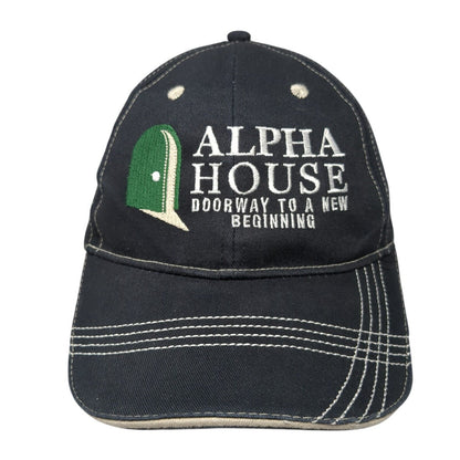 Alpha House Doorway To A New Beginning Strapback Hat Black OS Adjustable Vitroni
