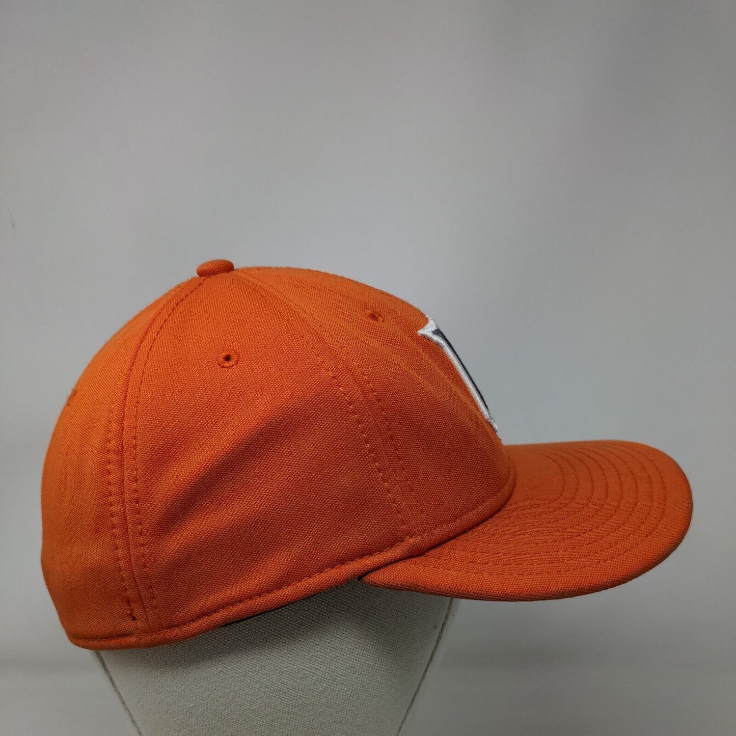 The Game Fitted Hat Orange Size M Embroidered U Logo 100% Polyester