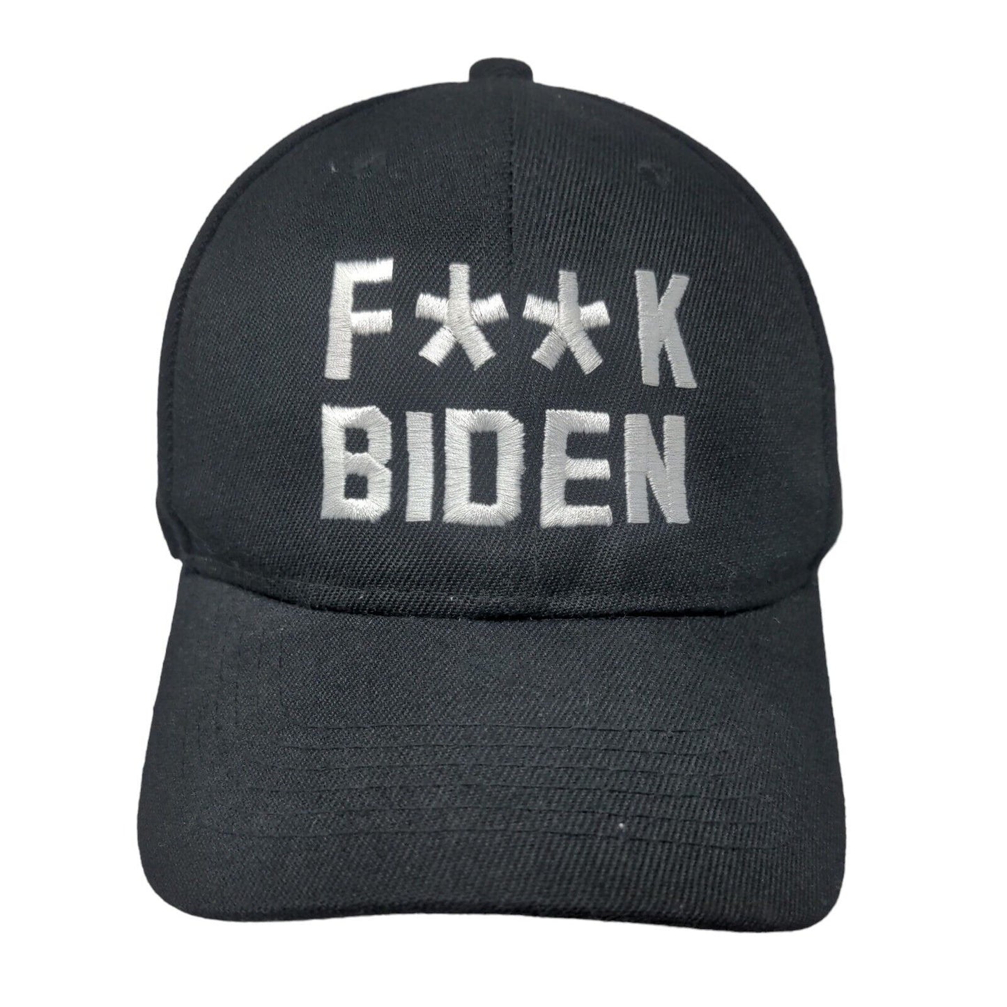 F**k Biden Strapback Hat Black One Size Embroidered Adjustable ChoKoLids