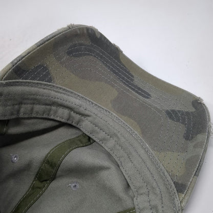 Express Baseball Cap Green OSFM Camo Camouflage Pattern Curved Brim Cotton Hat
