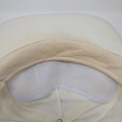 Troy State Bank Snapback Hat White One Size Adjustable Vented Holes Rope