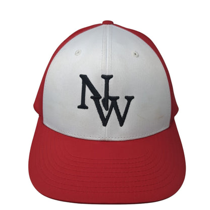 NW Fitted Hat Red XL Embroidered Laser Cut Vent Holes Richardson PTS 30