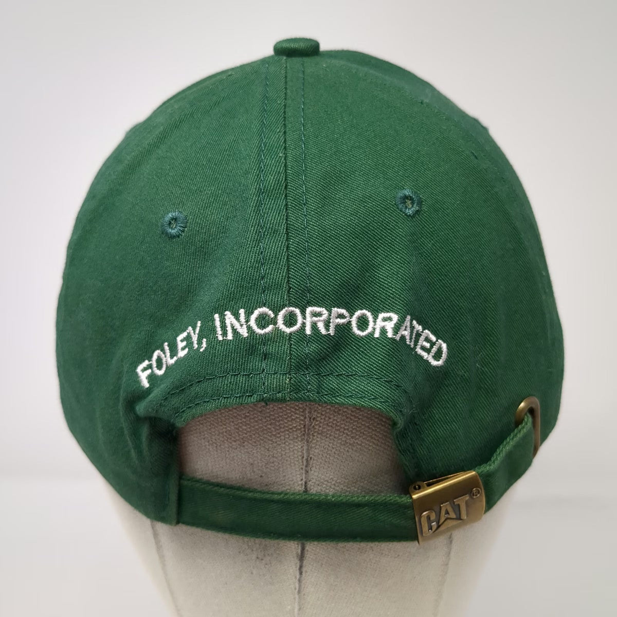 CAT Baseball Cap Green OSFM Foley Incorporated Embroidered Logo Adjustable Hat