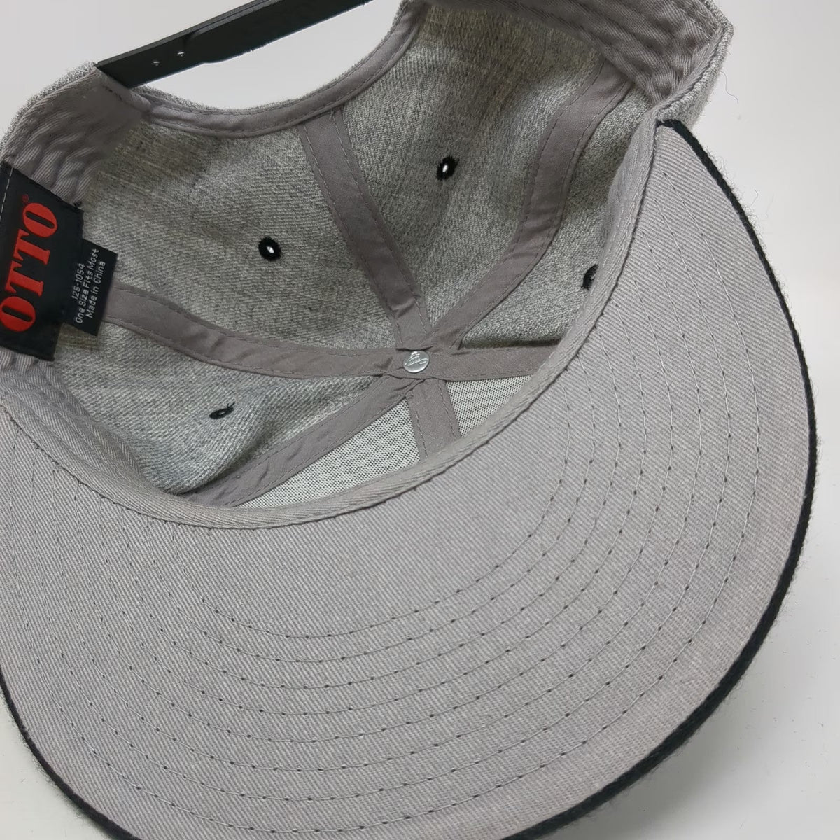 OTTO Snapback Hat Gray Black One Size Flat Brim Nayborhood Patch Logo 2010