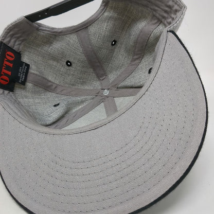 OTTO Snapback Hat Gray Black One Size Flat Brim Nayborhood Patch Logo 2010