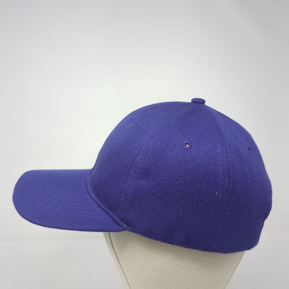Unbranded Strapback Hat Purple One Size Adjustable 6 Panel Blank Solid