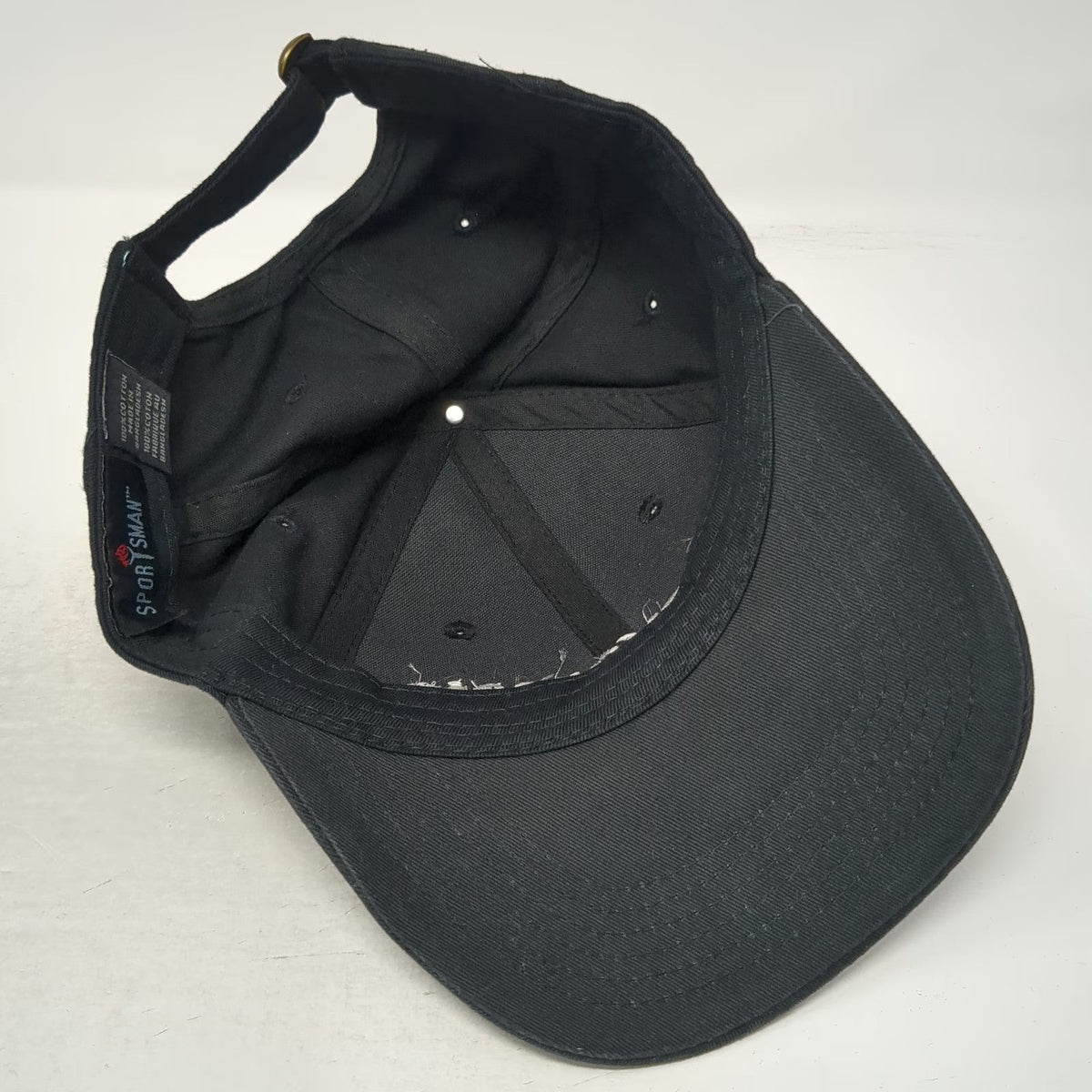Sportsman Baseball Cap Black One Size Slideback Embroidered Everest Logo Hat