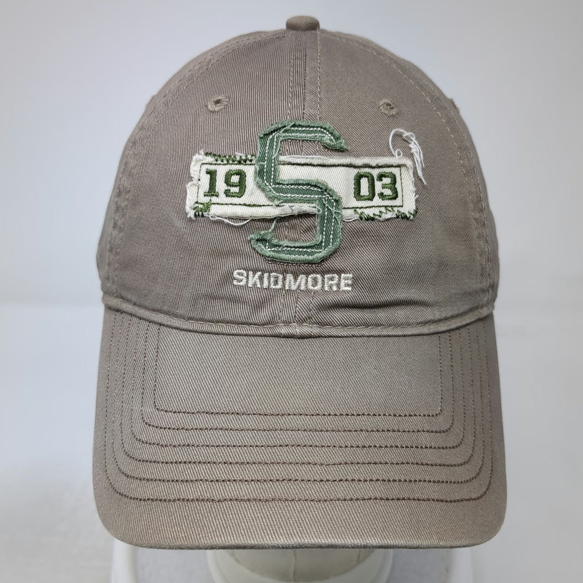 Ouray Baseball Cap Brown One Size Skidmore 1903 Logo Patch Cotton Strapback Hat