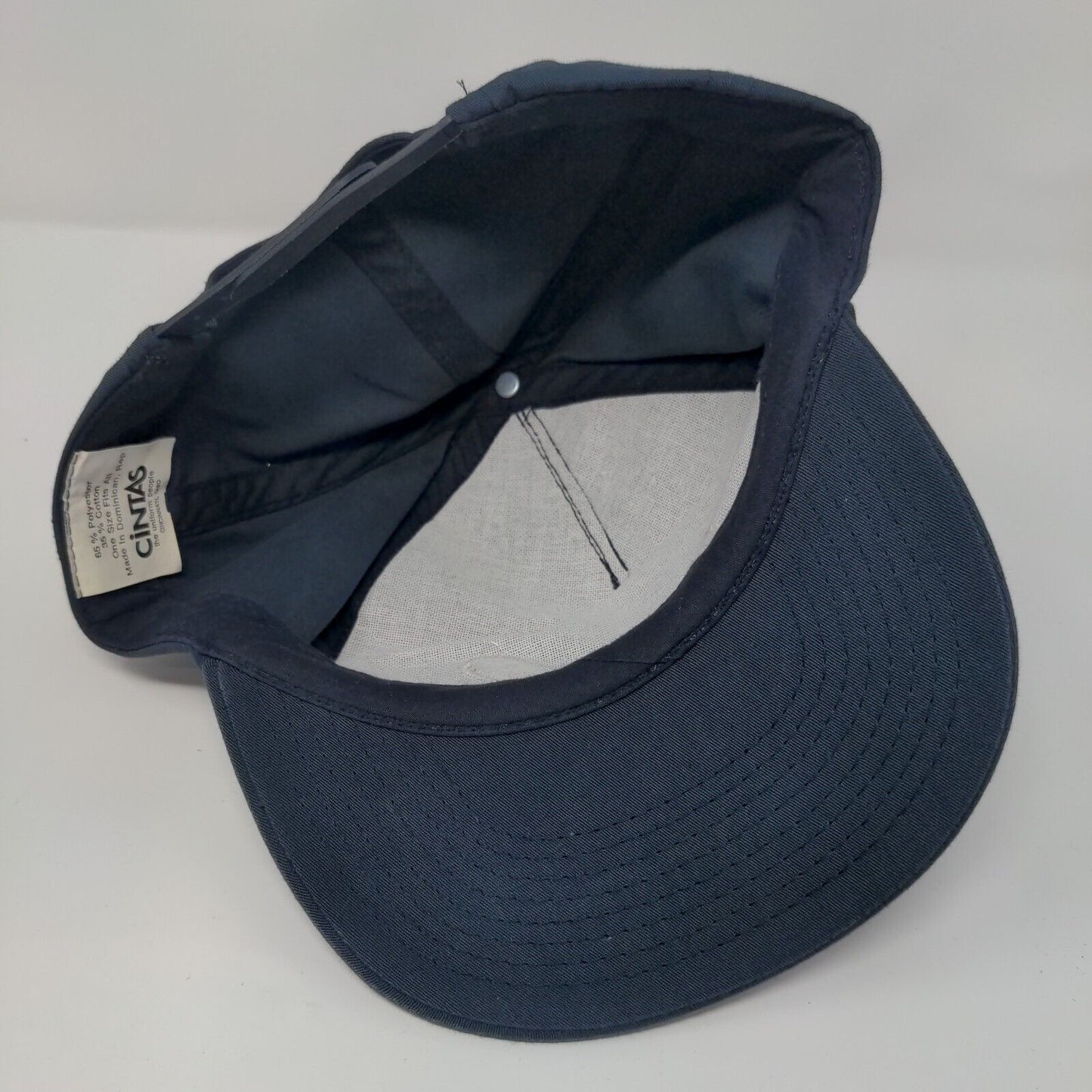 Qwest Snapback Hat Blue OSFA Adjustable Embroidered Solid Cintas