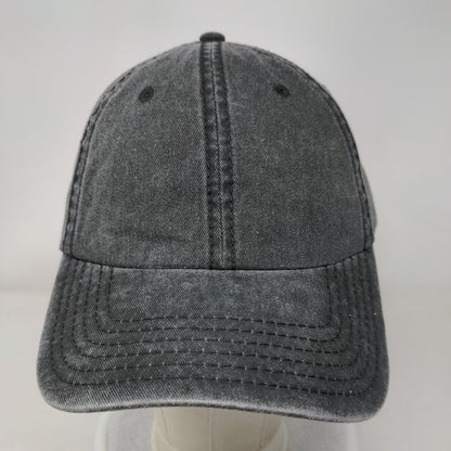 Otto Strapback Hat Gray OSFM Adjustable Vented Holes 6 Panel Blank Cotton