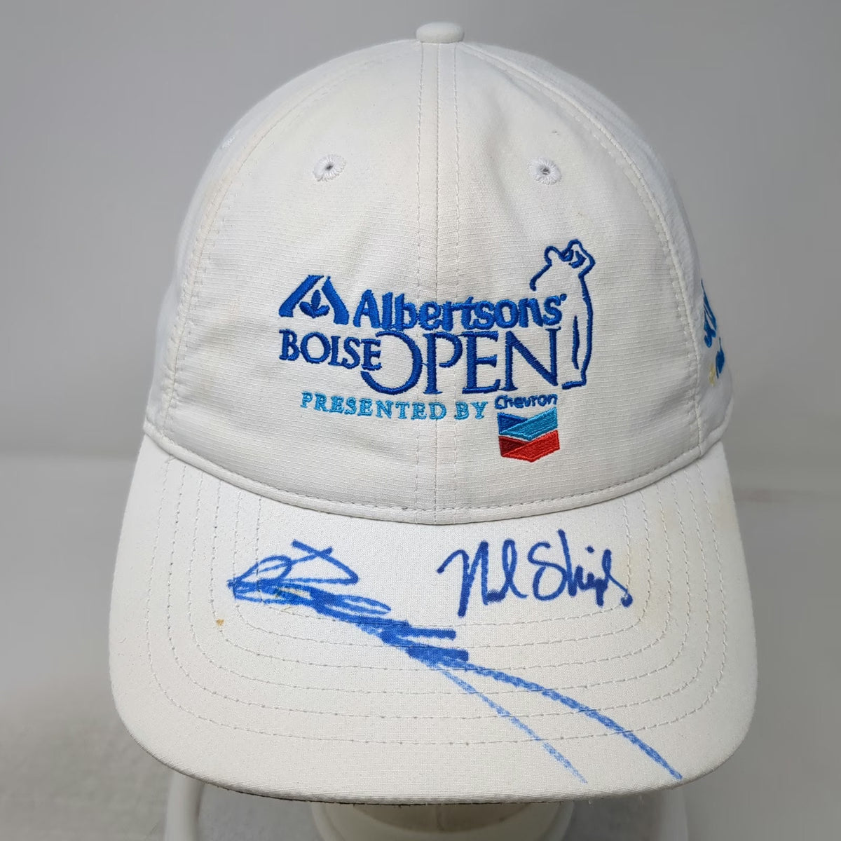 Ivory Headwear Albertsons Boise Open Golf White Baseball Cap One Size Signed Hat