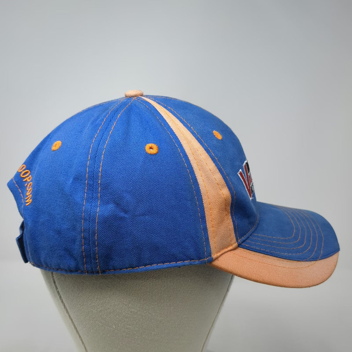 Buck's Bags Baseball Cap Blue Orange OSFM Valley Wide Energy Mountain Logo Hat